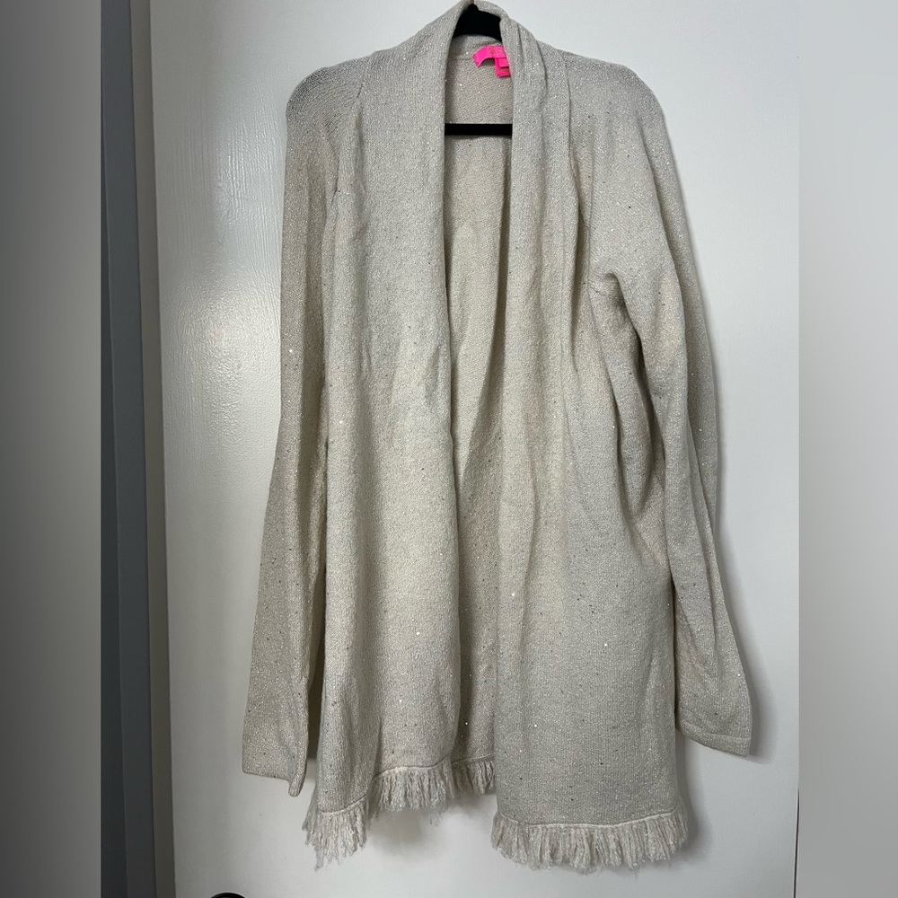 NWOT Lilly Pulitzer Metallic Cardigan Size XL